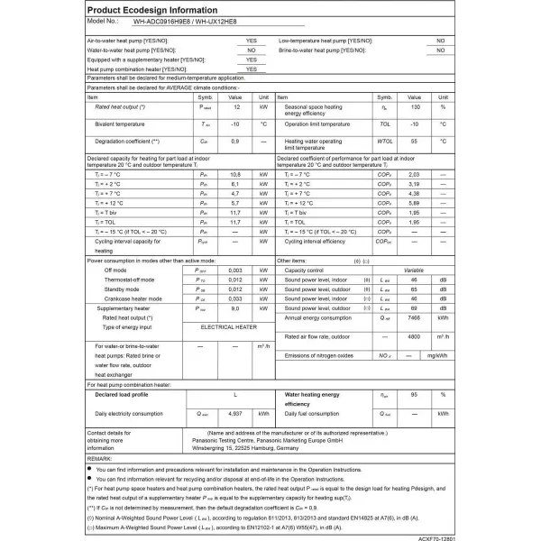 Panasonic Aquarea T-CAP Wärmepumpe KIT-AXC12HE8 12 kW 400 v R410-a Kombi-Hydromodul Generation H dreiphasig KIT-AXC12HE8