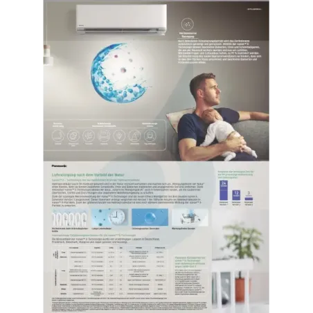 Panasonic 3.5 kW Mono Split CS-Z35ZKEW CU-Z35ZKE Klimaanlagen Wand Z Etherea Weiß 12000 Btu WiFi R-32 A+++ A+++ CS-Z35ZKEW+CU...