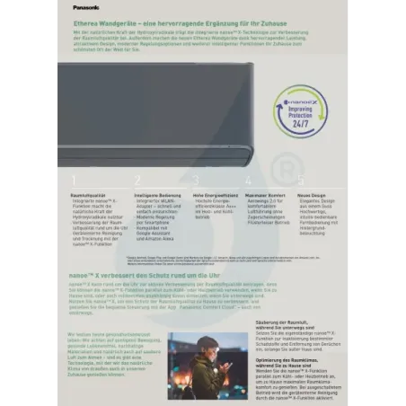 Panasonic 4.2 kW Mono Split CS-Z42ZKEW CU-Z42ZKE Klimaanlagen Wand Z Etherea Weiß 15000 Btu WiFi R-32 A++ A+ CS-Z42ZKEW+CU-Z4...