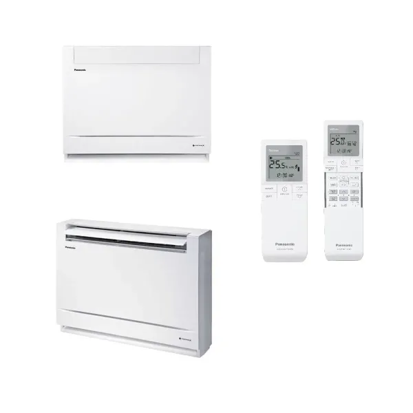 Panasonic 3.5+3.5 kW Duo Split Fußboden CU-2Z50TBE CS-Z35UFEAW CS-Z35UFEAW Klimaanlagen Console Weiß 12000+12000 Btu Z-UB-12+...