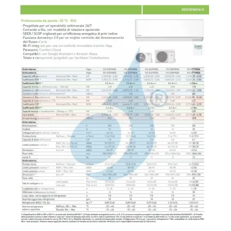 Klimaanlagen Panasonic Mono Split 4.2 kW Weiß CS-Z42YKEA CU-Z42YKEA