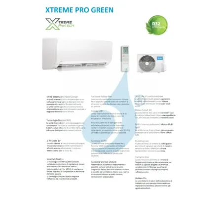 Midea Trio Split 12+12+12 Btu Xtreme Pro GREEN M3OA-27HFN8-Q