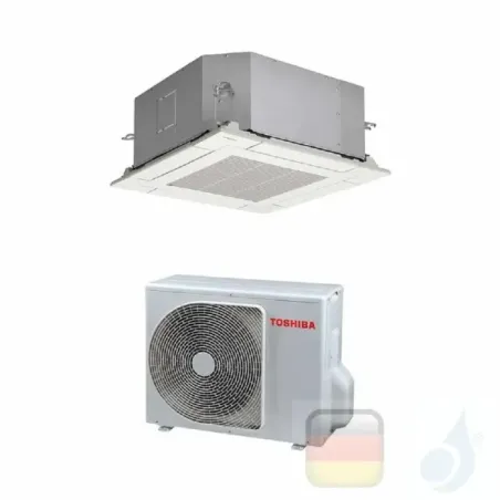 Toshiba Klimaanlagen Mono Split Kassettengerät 4 Luftauslässe 60x60 12000 Btu R-32 RAV-RM401MUT-E RAV-GM401ATP-E A+ A+ 3.5 kW...
