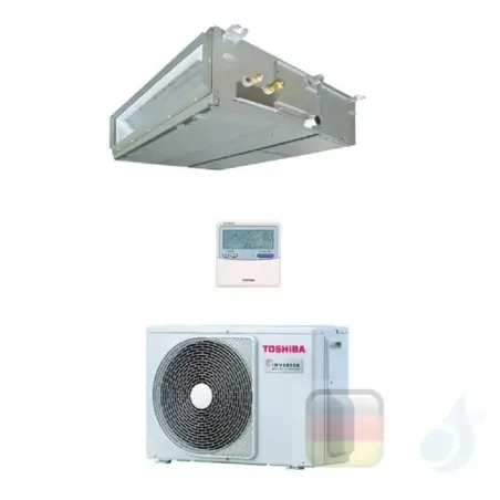 Toshiba Klimaanlagen Mono Split Kanalgerät Slim 9000 Btu R-32 RAV-RM301SDT-E RAV-GM301ATP-E A++ A++ 2.5 kW RAV-RM301SDT-E+RAV...