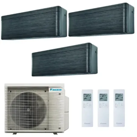 Klimaanlagen Daikin Trio Split 7+7+18 Stylish Blackwood 3MXM52A9