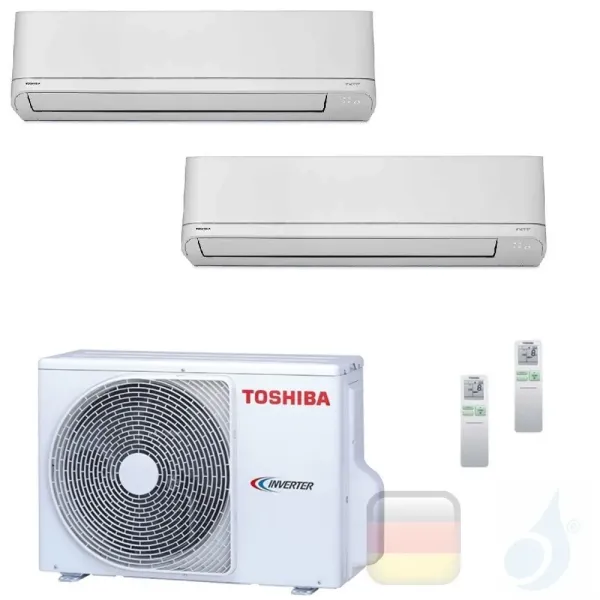 Toshiba Klimaanlagen Duo Split Wand 9000+9000 Btu R-32 Shorai B10PKVSG B10PKVSG 2M18U2AVG A++ A+ 2.5+2.5 kW B10PKVSG+B10PKVSG...
