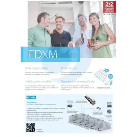 Klimaanlagen Daikin Quadri Split 9+9+9+9 FDXM-F9 BRC4C65 4MXM80A9