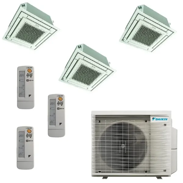 Klimaanlagen Daikin Trio Split 9+9+9 Kassette 3MXM52A9 BRC7F530W