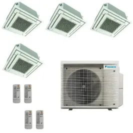 Klimaanlagen Daikin Quadri Split 9+9+9+9 Kassette 4MXM80A9 BRC7F530W