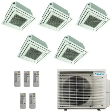 Klimaanlagen Daikin Penta Split 9+9+9+9+12 Kassette 5MXM90A9 BRC7F530W