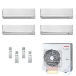 Toshiba Klimaanlagen Quadri Split Wand 9000+9000+9000+9000 Btu + RAS-4M27U2AVG-E R-32 Shorai WiFi Opt A+ A+ 2.5+2.5+2.5+2.5 k...