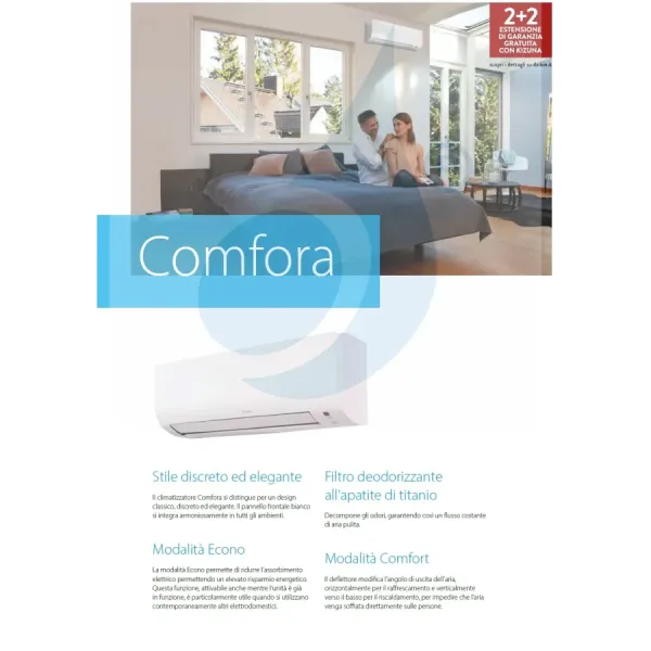 Klimaanlagen Daikin Duo Split 7+12 Comfora Weiß 2MXM50A9
