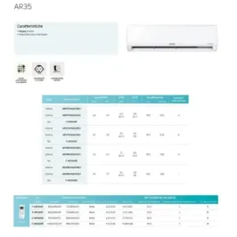 Samsung Mono Split 18000 Btu AR18BXHQASINEU AR18BXHQASIXEU Weiß 2