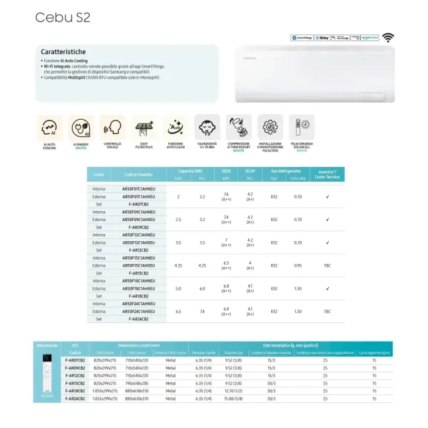 Samsung Mono Split 12000 Btu AR50F12C1AHNEU AR50F12C1AHXEU Weiß
