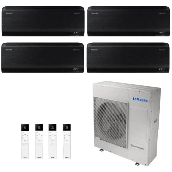 Samsung Quadri Split 7+7+7+9 Btu Windfree Black AJ080TXJ4KG/EU