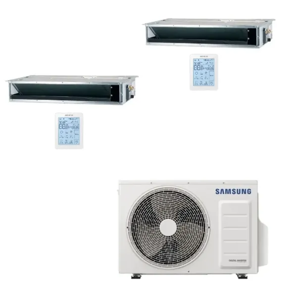 Samsung Duo Split 12+12 Btu Geringe/Mittlere Prävalenz AJ068TXJ3KG/EU