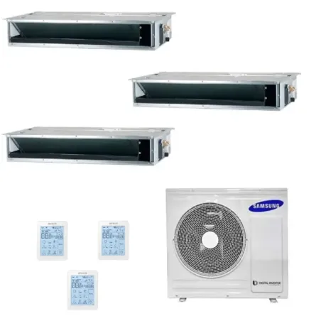 Samsung Trio Split 9+9+12 Btu Geringe/Mittlere Prävalenz AJ068TXJ3KG/E