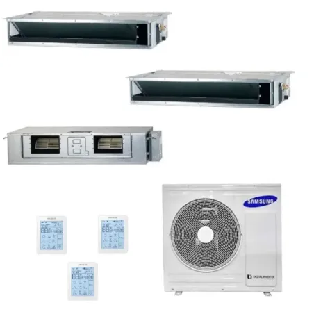 Samsung Trio Split 9+9+18 Btu Geringe/Mittlere Prävalenz AJ068TXJ3KG/E