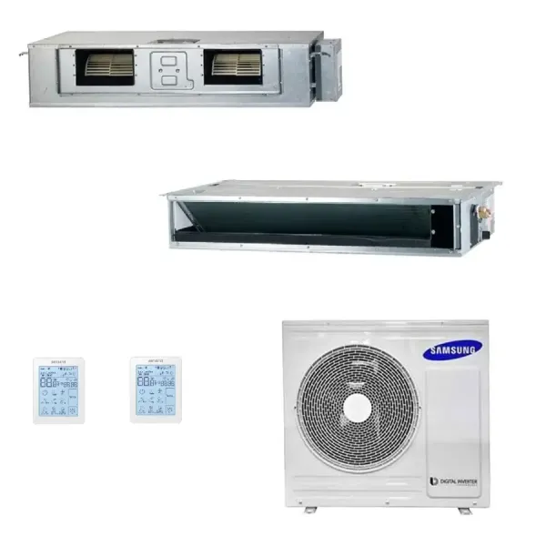 Samsung Duo Split 12+18 Btu Geringe/Mittlere Prävalenz AJ080TXJ4KG/EU