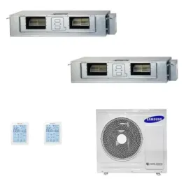 Samsung Duo Split 18+18 Btu Geringe/Mittlere Prävalenz AJ080TXJ4KG/EU