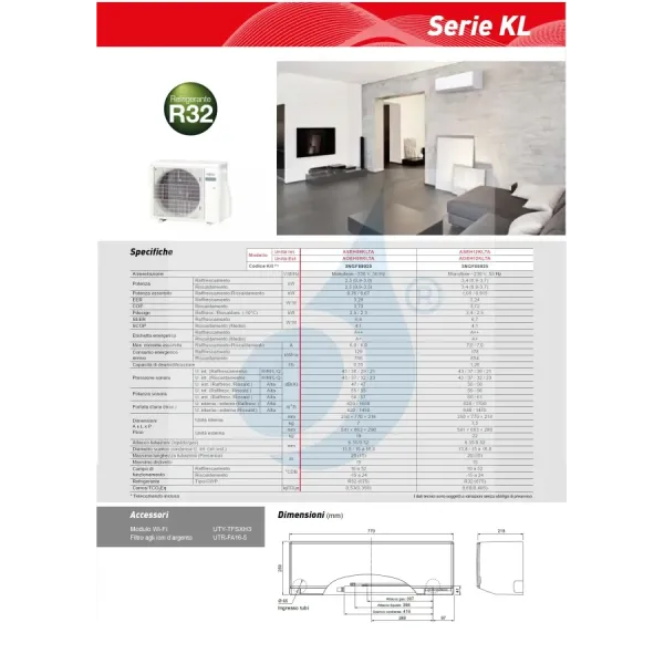 Fujitsu Mono Split 12000 Btu ASEH12KLTA AOEH12KLTA Weiß