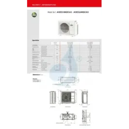 Fujitsu Außengerät Multi Split AOEG24KBCA3 24000 Btu Trio Split 2