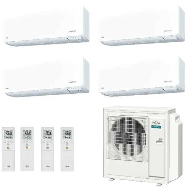 Fujitsu Quadri Split 9+9+15+15 KGTG WiFi AOEG36KBTA5 Weiß