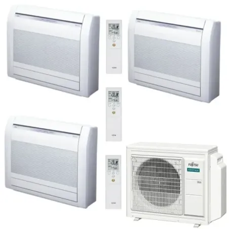 Klimaanlage Fujitsu Trio Split 9+9+12 Fußboden KV AOEG24KBCA3