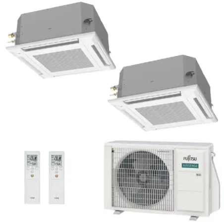 Klimaanlage Fujitsu Duo Split 7+12 Kassettengerät AOEG18KBCA2