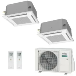 Klimaanlage Fujitsu Duo Split 12+15 Kassettengerät AOEG18KBCA2