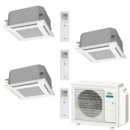 Klimaanlage Fujitsu Trio Split 7+7+12 Kassettengerät AOEG24KBCA3