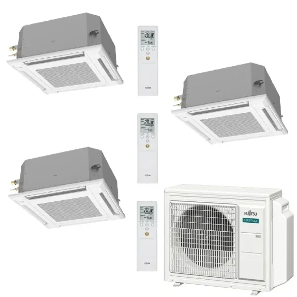 Klimaanlage Fujitsu Trio Split 9+9+9 Kassettengerät AOEG24KBCA3
