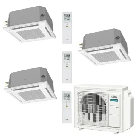 Klimaanlage Fujitsu Trio Split 9+9+15 Kassettengerät AOEG24KBCA3