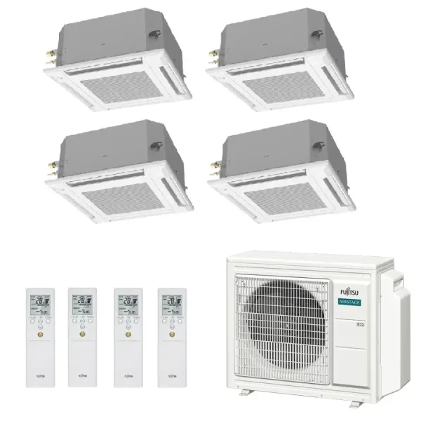 Klimaanlage Fujitsu Quadri Split 9+9+12+12 Kassettengerät AOEG30KBTA4