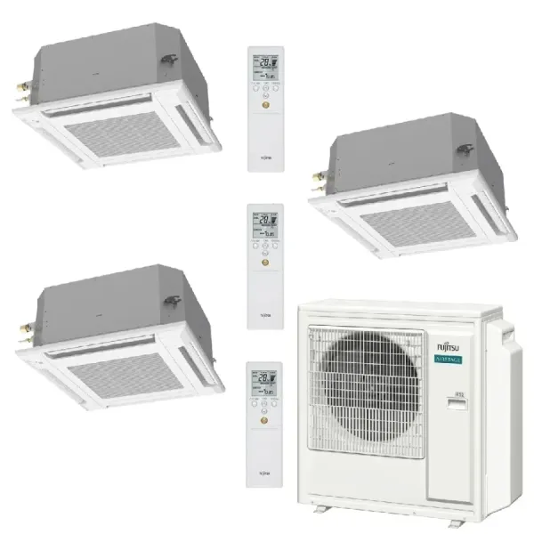 Klimaanlage Fujitsu Trio Split 15+15+15 Kassettengerät AOEG36KBTA5