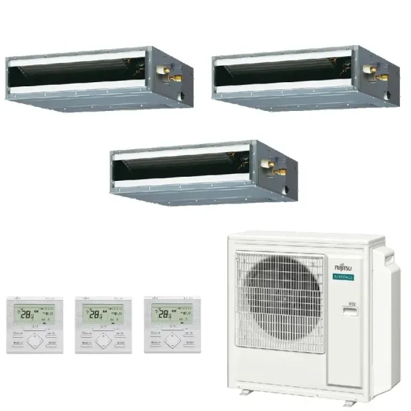 Klimaanlage Fujitsu Trio Split 18+18+18 KL-Kanal AOEG36KBTA5