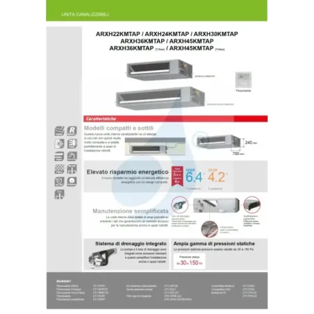 Fujitsu Mono Split 36000 Btu ARXH36KMTAP AOEG36KATA 220v