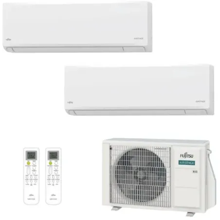Klimaanlage Fujitsu Duo Split 12+12 KN AOEG18KBCA2 Wand WiFi