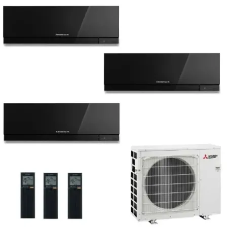 Klimageräte Mitsubishi Trio Split 9+9+12 Schwarz MXZ-3F68VF4