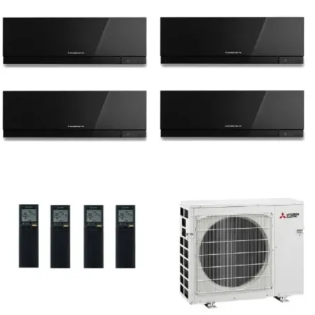 Mitsubishi Quadri Split 7+7+9+12 Btu Schwarz MXZ-4F72VF4
