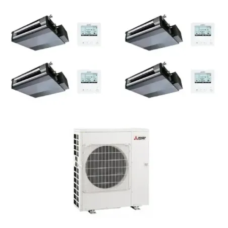 Mitsubishi Quadri 9+9+9+18 Kanaleinbaugeräte MXZ-4F72VF4 Steuerdraht