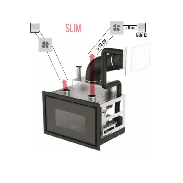 Pelletkamin MCZ 8,9 kW Vivo 90-9 Slim Comfort Air 9 5022004 4012008