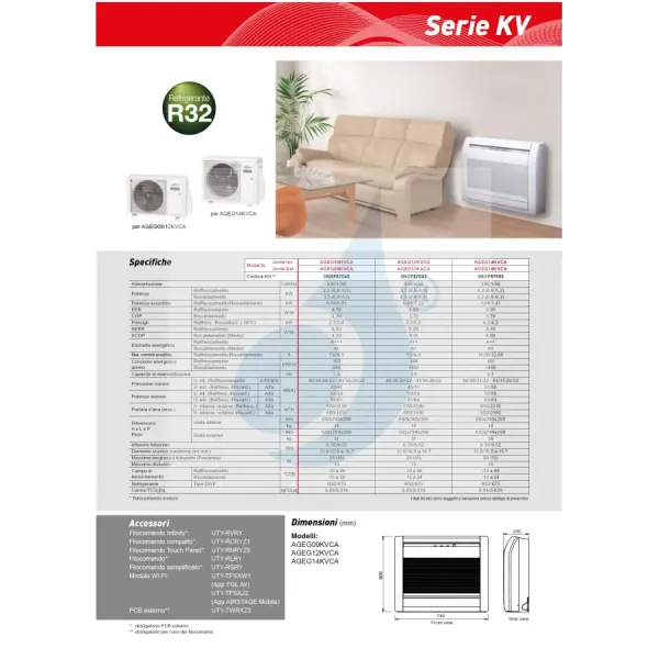 Fujitsu Mono Split 12000 Btu AGEG12KVCA AOEG12KVCA Weiß