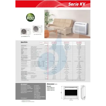 Fujitsu Mono Split 14000 Btu AGEG14KVCA AOEG14KVCA Weiß