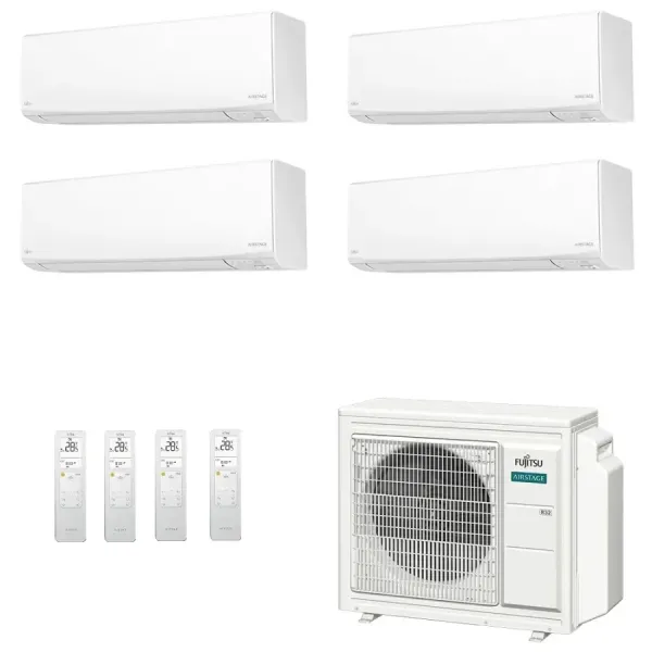 Fujitsu Quadri Split 7+7+7+9 KJ-W WiFi AOEG30KBTA4 Weiß