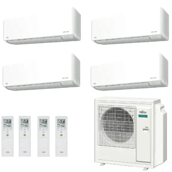 Fujitsu Quadri Split 9+12+12+15 KMCG WiFi AOEG36KBTA5 Weiß