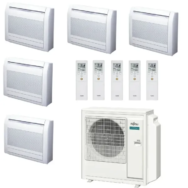 Klimaanlage Fujitsu Penta Split 9+9+9+9+9 Fußboden KV AOEG36KBTA5