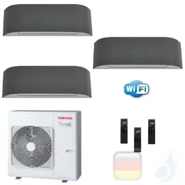 Toshiba Klimaanlagen Trio Split Wand 9000+9000+15000 Btu + RAS-3M26U2AVG-E R-32 Haori A++ A++ 2.5+2.5+4.2 kW KVRG_9+9+15+RAS-...