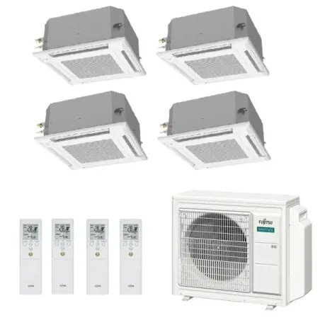 Klimaanlage Fujitsu Quadri Split 7+7+7+7 Kassettengerät AOEG30KBTA4