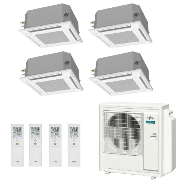 Klimaanlage Fujitsu Quadri Split 9+9+9+9 Kassettengerät AOEG36KBTA5